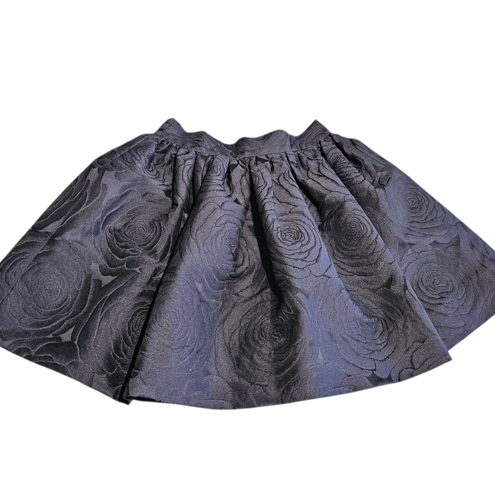 Kate Spade | Black Jacquard Cupcake Flared Mini Skirt